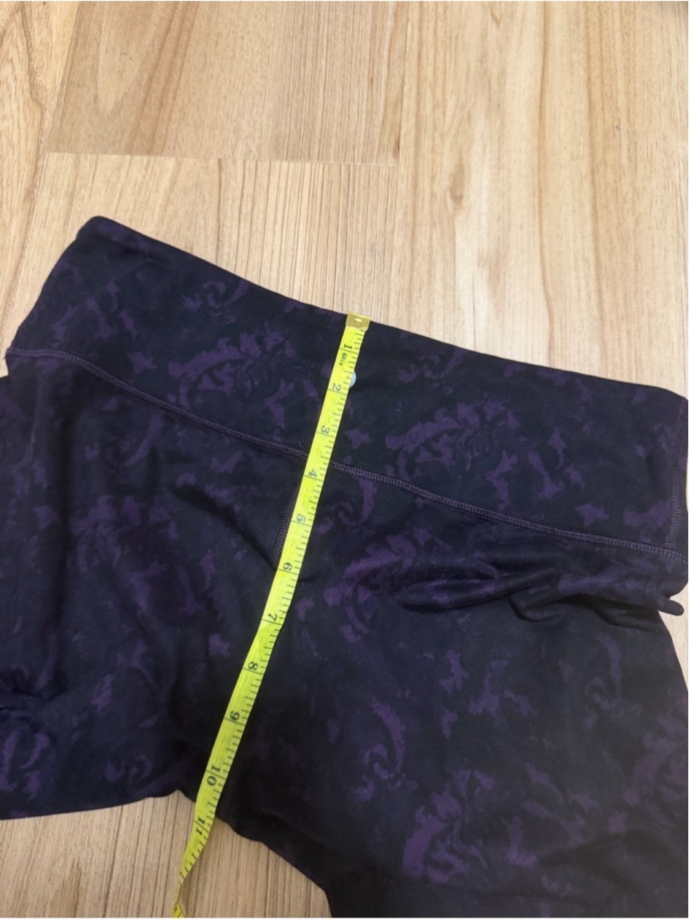 lululemon athletica Black Leggings with Subtle Purple Print - Picture 7 of 8